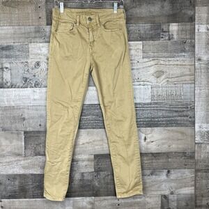 American Eagle Jeans Mens 28x30 Brown Khaki Tan Skinny‎ Flex Stretch Denim Pants